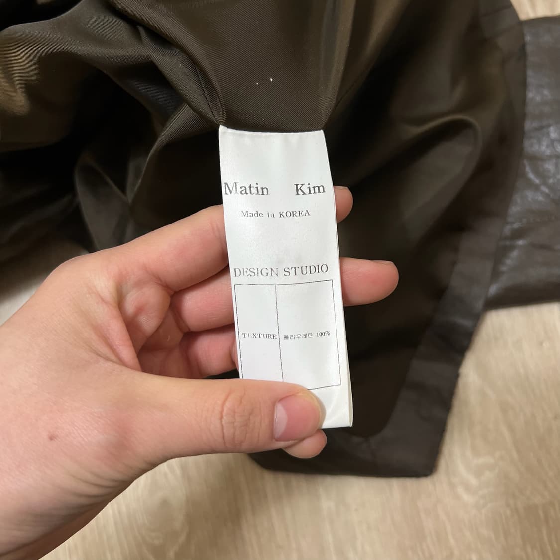 마뗑킴 남성 미니멀 라이더 가죽자켓 L/100  상품이미지5