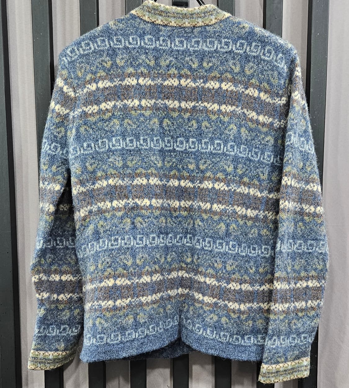 Susan Bristol 노르딕 패턴 울 가디건 M 상품이미지2