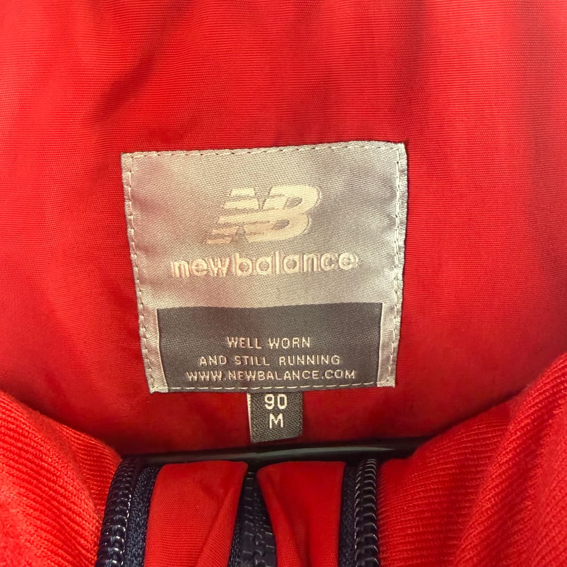 90) 뉴발란스 나일론 바람막이 자켓 레드 상품이미지3