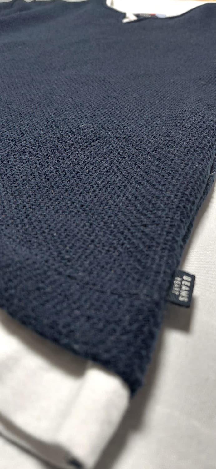 빔즈 하트(BEAMS HEART) 네이비 레이어드 니트 티셔츠 (M) 상품이미지8