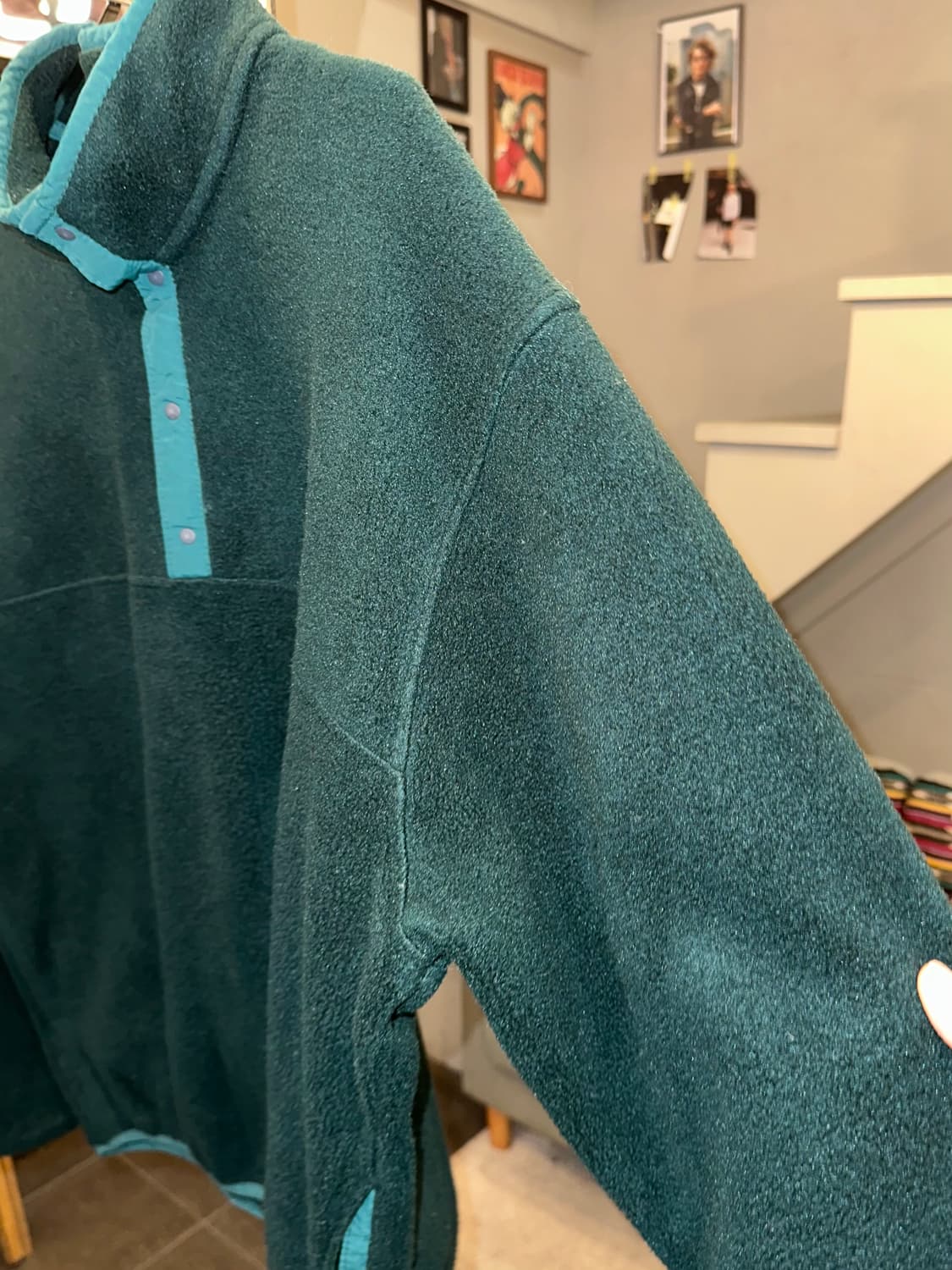 90’s LL Bean 4-button green fleecewear 상품이미지6