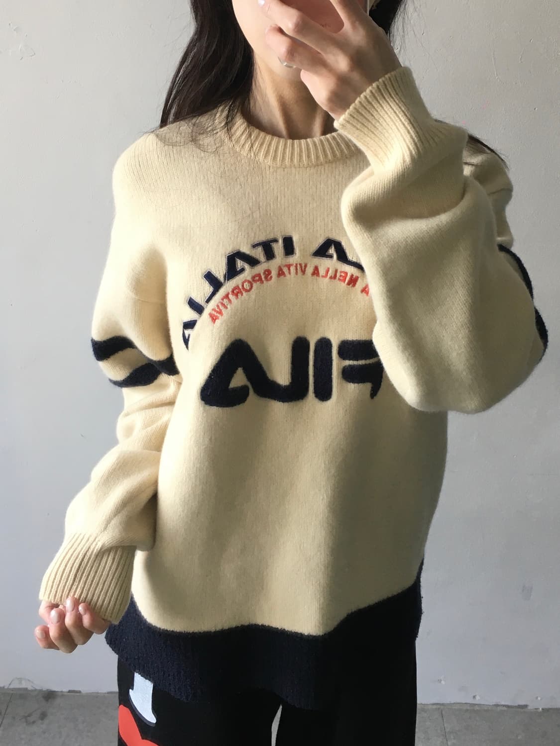 휠라 스트라이프 니트 상품이미지1