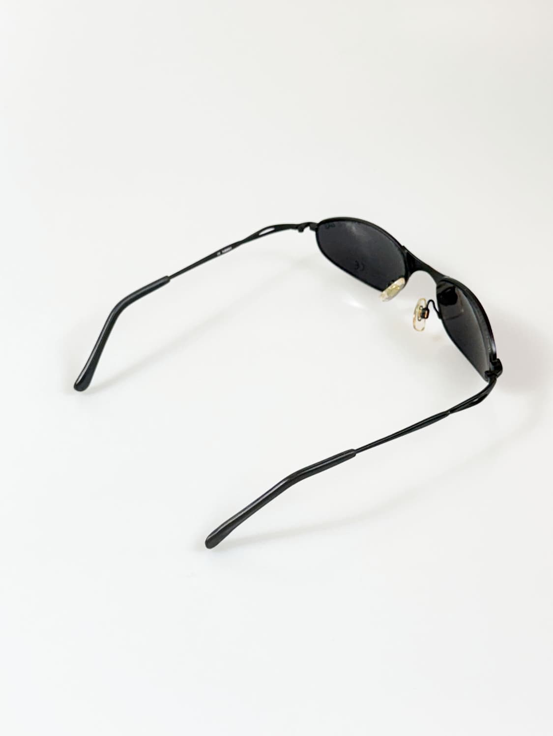 90s FIRE GAS 블랙 메탈 오벌 프레임 빈티지 선글라스 상품이미지4
