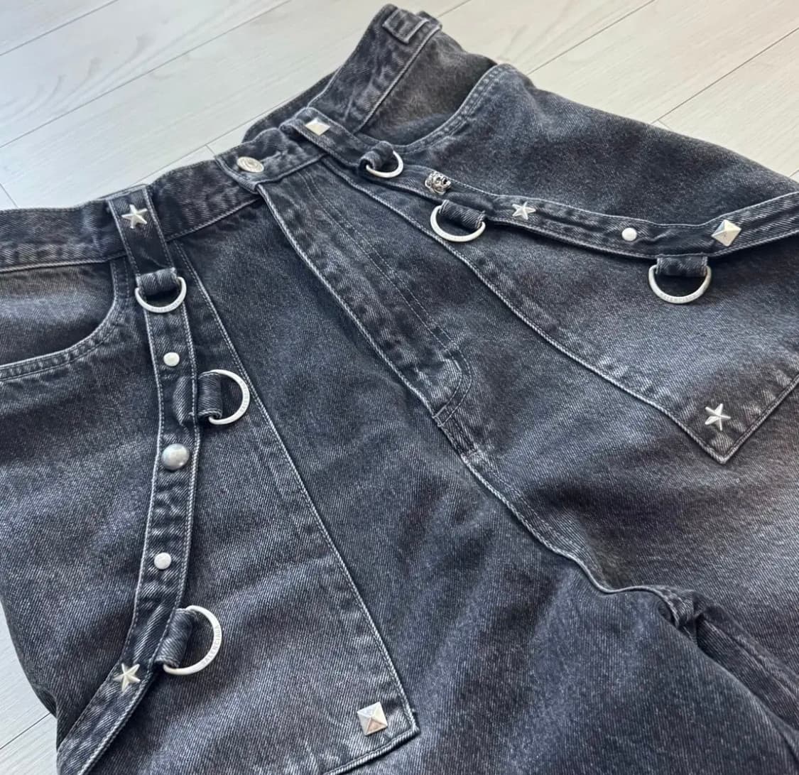 발렌시아가 레이버 데님 팬츠 흑청 30 상품이미지3