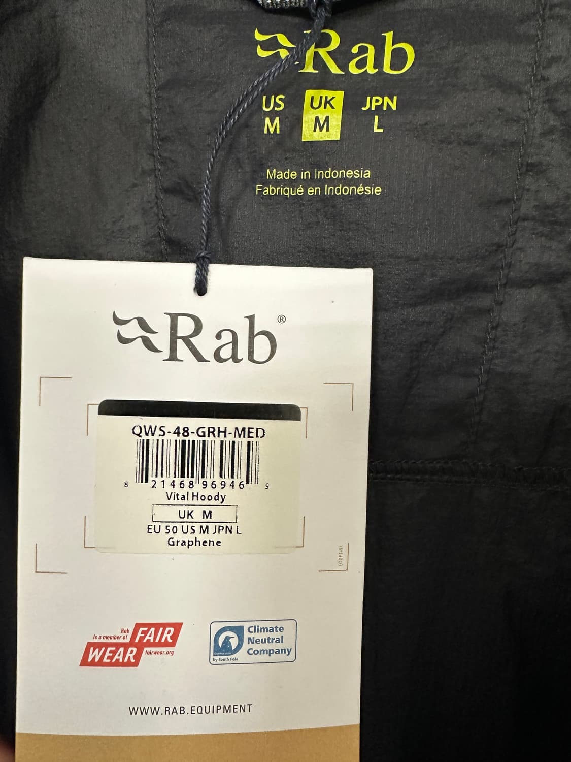 [M] Rab 랩 바이탈 후디 자켓 그래핀 상품이미지3