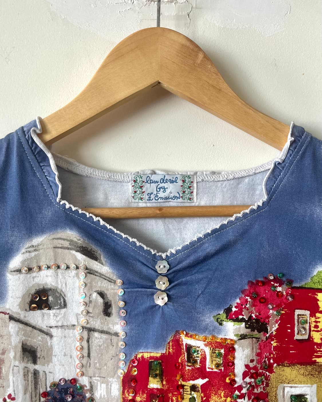 Lan de vil by L'Emission 3D 1/2 Lace Top 상품이미지5