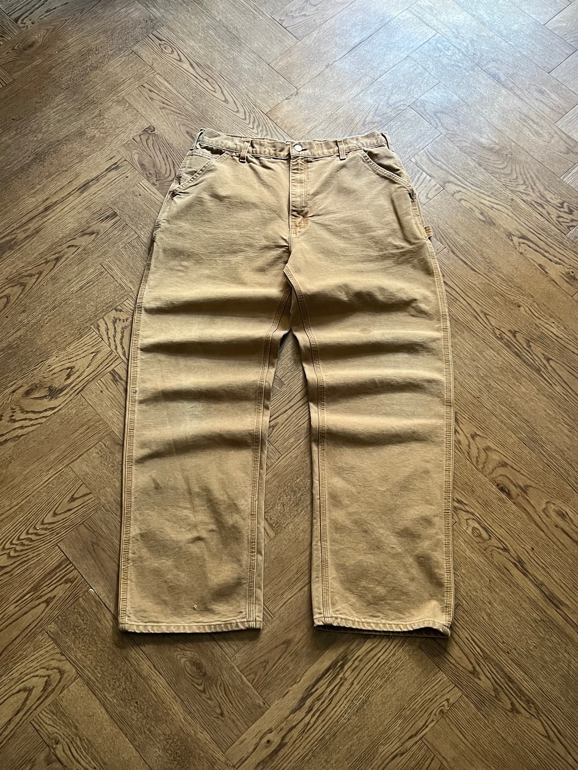 [36]칼하트 USA 덩가리핏 브라운 싱글니 카펜터 워크 팬츠 상품이미지2