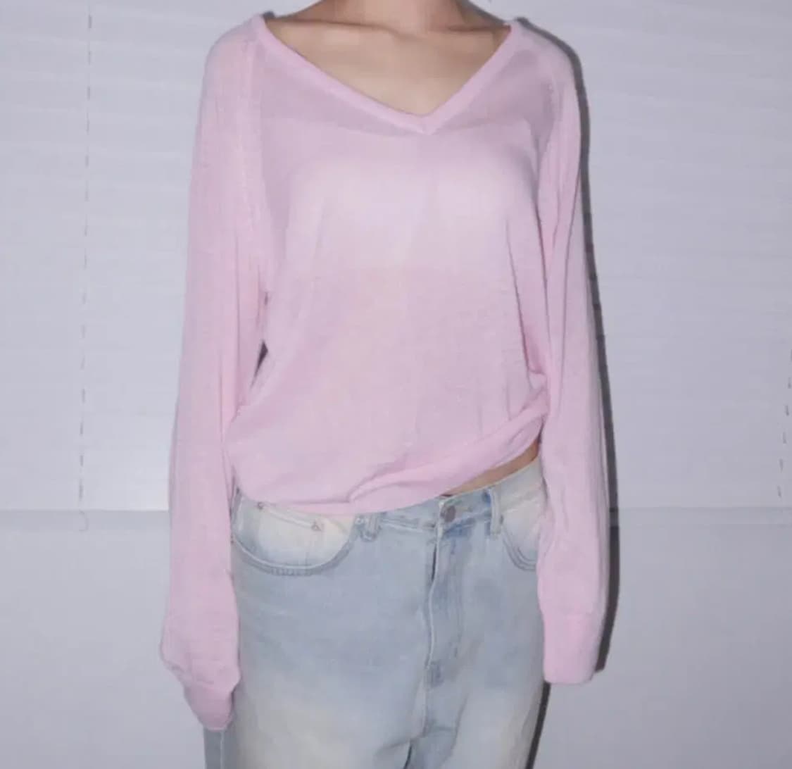 낫띵인커먼 루즈 소프트 딥브이넥 니트 상품이미지1