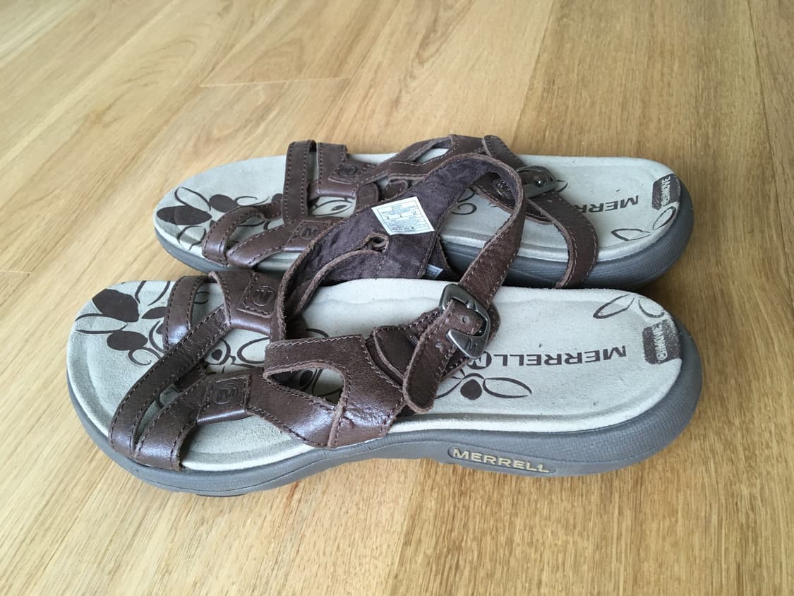 [직수입] 빈티지 merrell 레더 샌들 브라운 230-235 상품이미지4