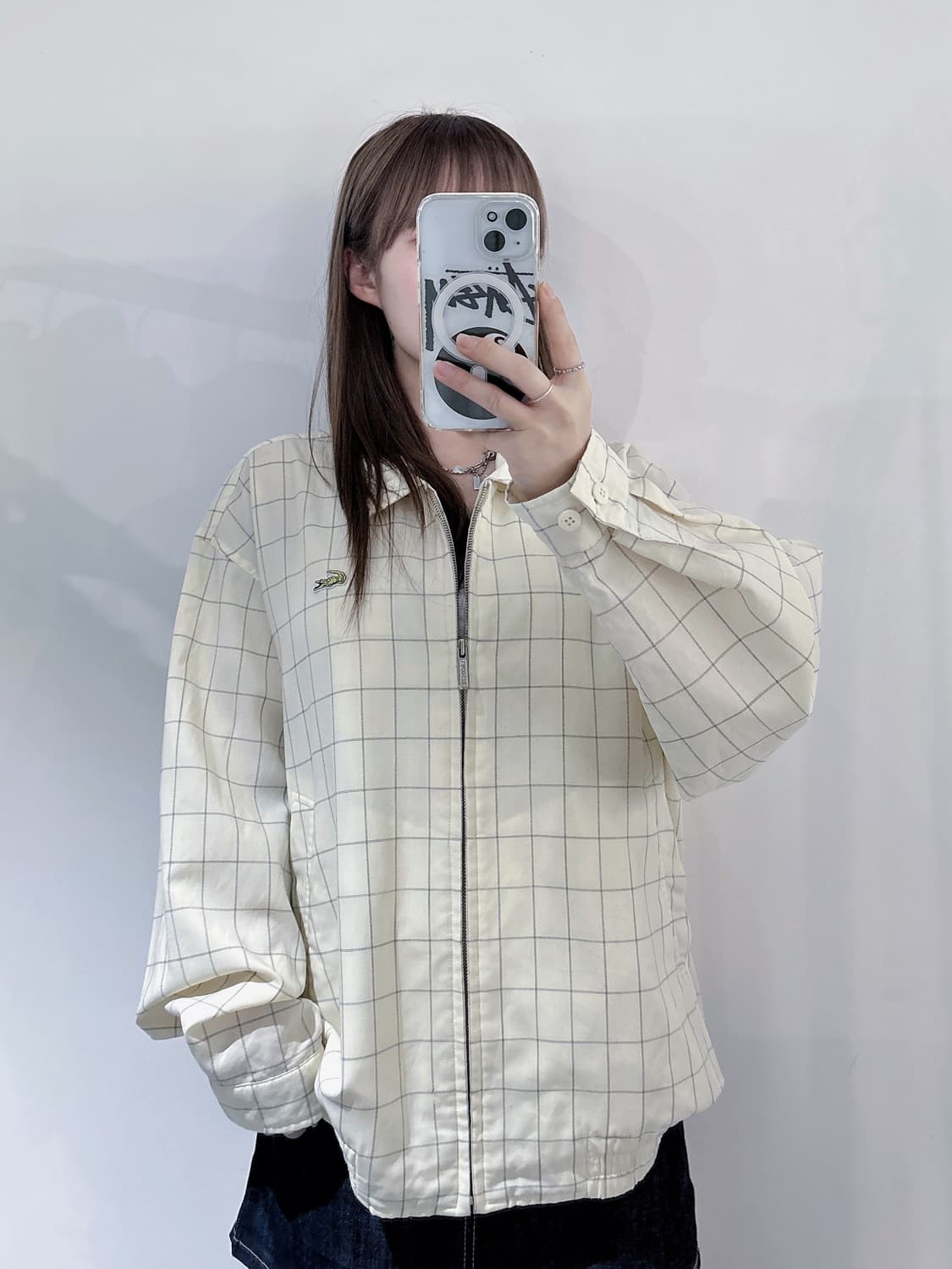 라코스테 90‘s 빅로고 체크 자켓 상품이미지2