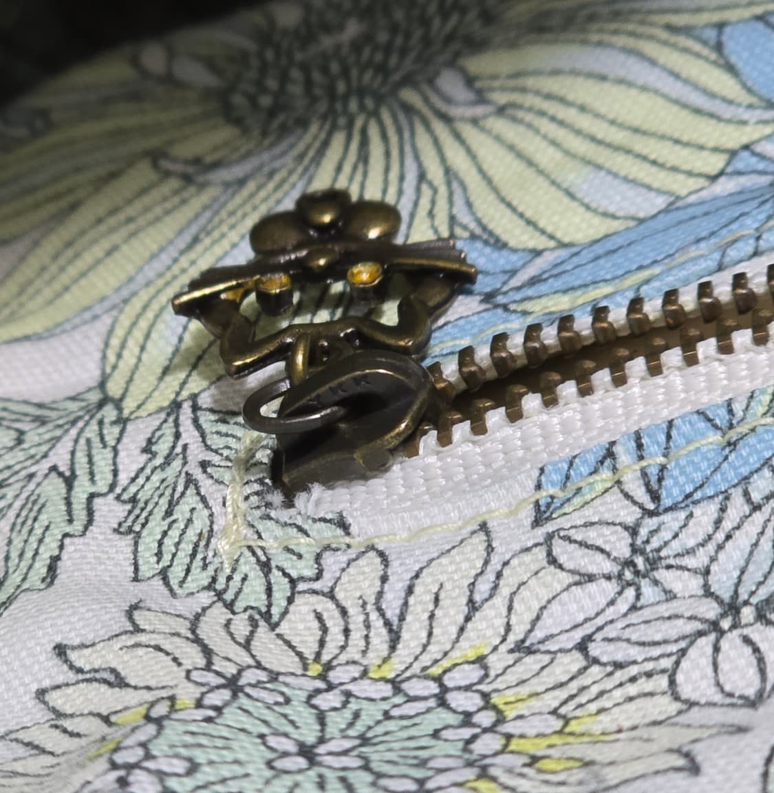 일본빈티지 화이트 캔버스 브라운 가죽 토트백 상품이미지9