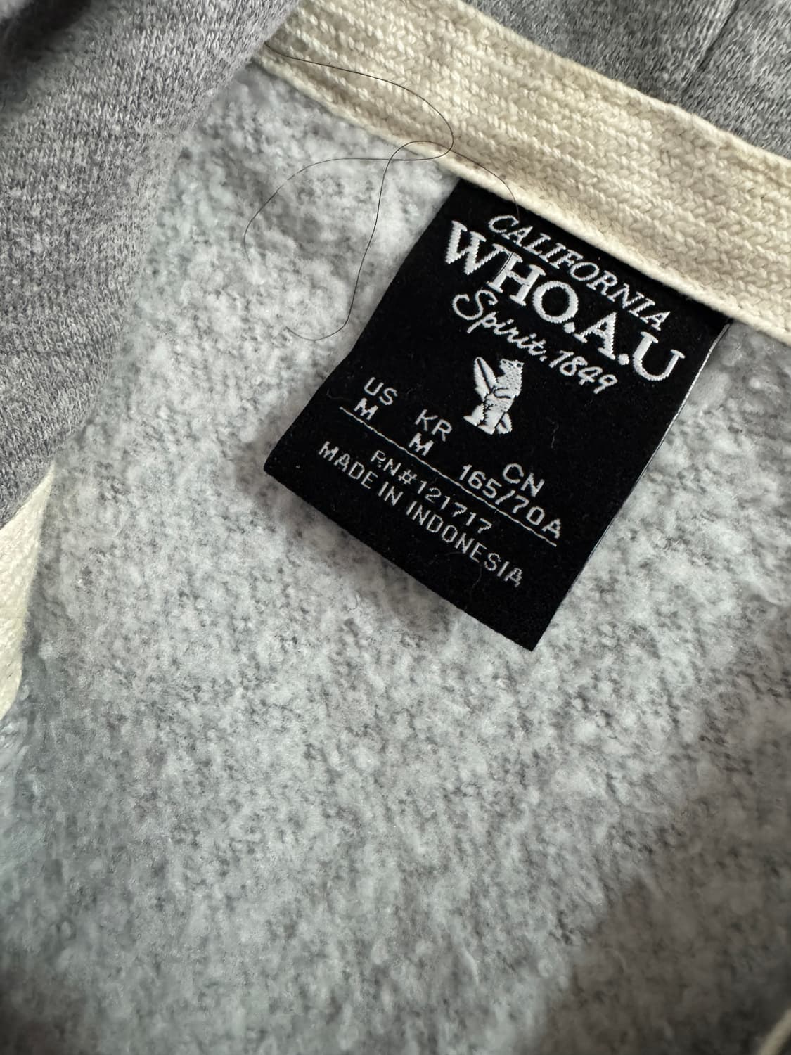 여성 후아유 캘리포니아 기모 후드집업 M 상품이미지3