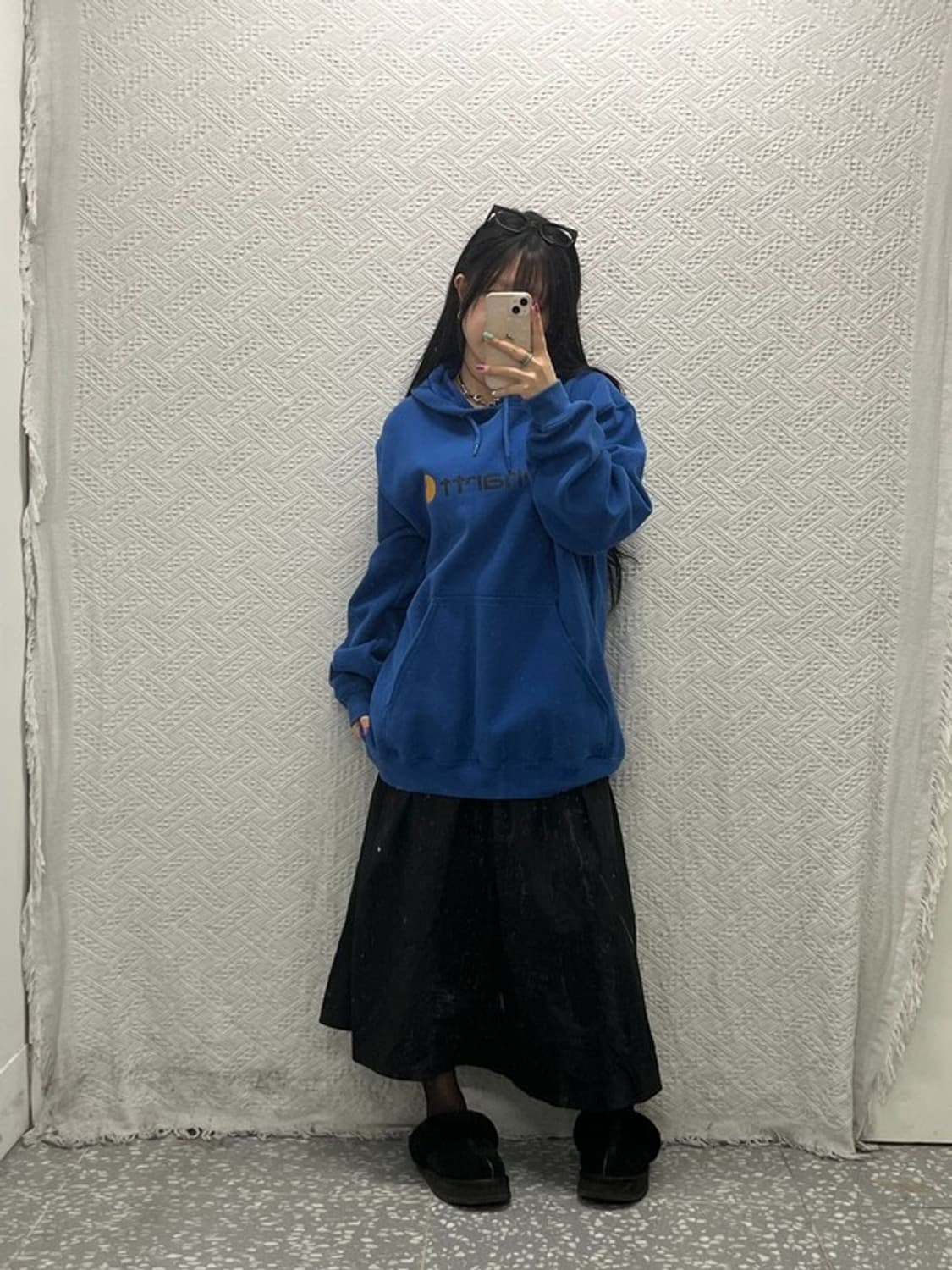 칼하트 스트릿 오버핏 비비드톤 기모 후드티 L C06612 상품이미지2