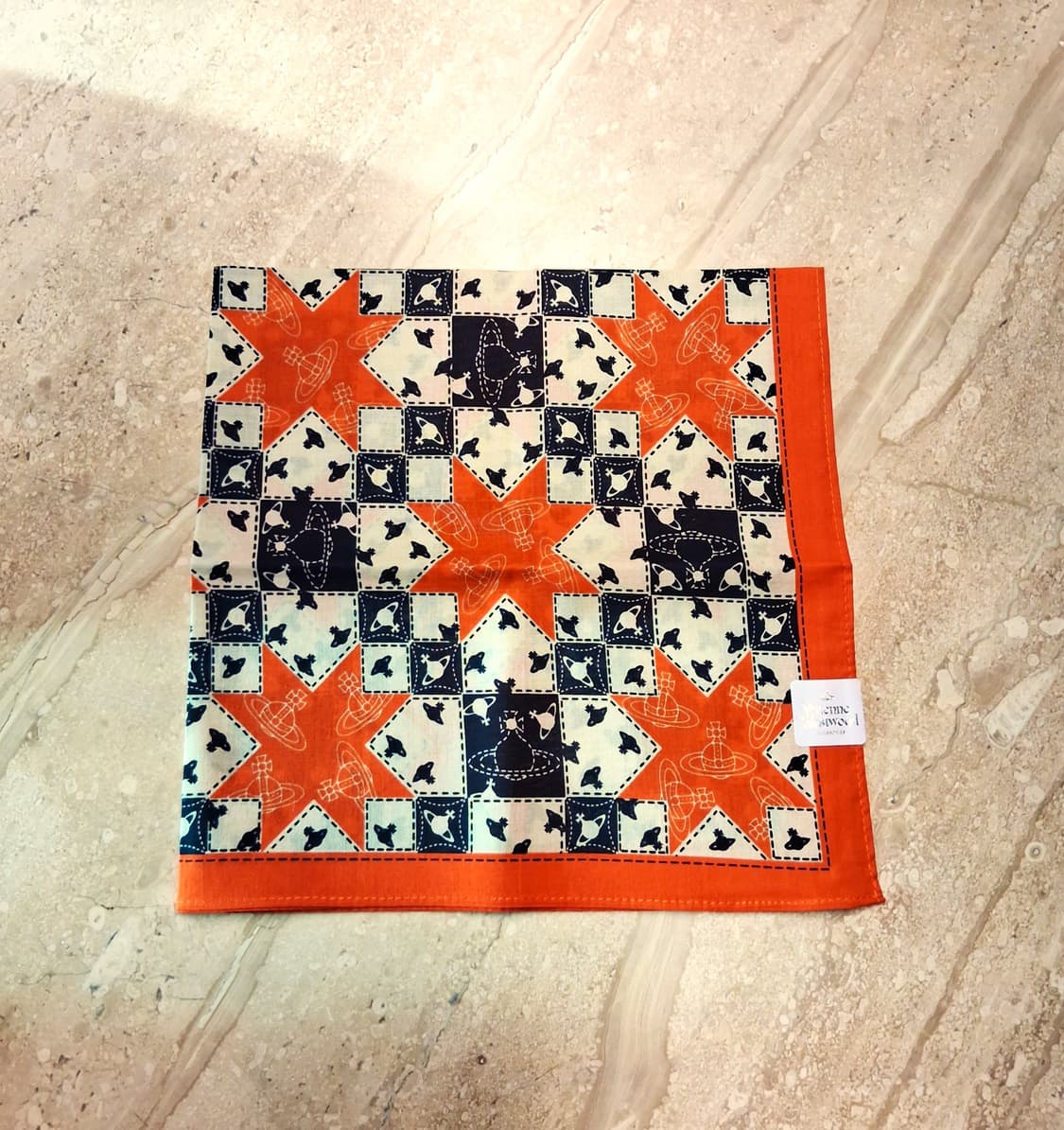 비비안웨스트우드 면 손수건 7 (새상품 with Case) 상품이미지6