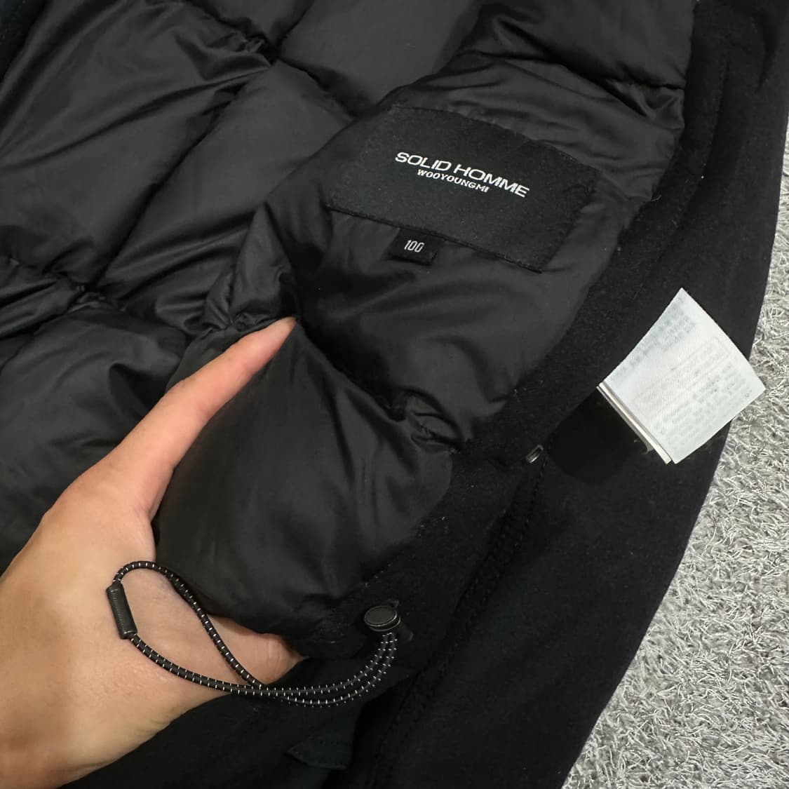[100] 솔리드옴므 패딩코트(후드내장) 상품이미지4