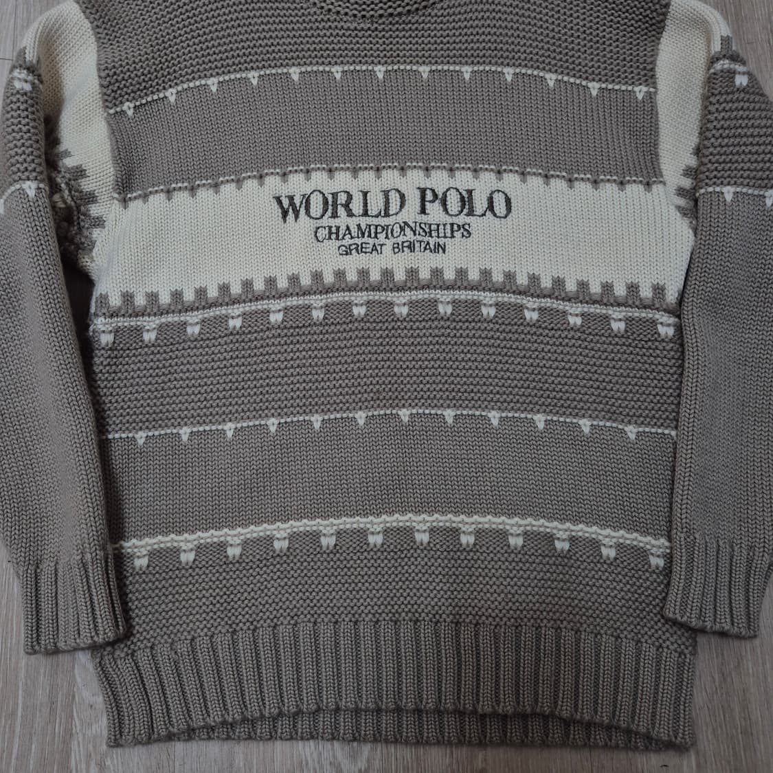 월드 폴로 랄프로렌 챔피온쉽 패턴 니트 L(100) 상품이미지3