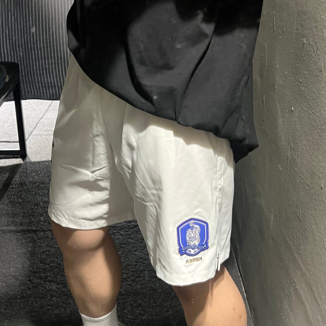 나이키 화이트 블루 대한민국 축구 국대 이너쇼츠 밴딩 반바지 하프팬츠 상품이미지3