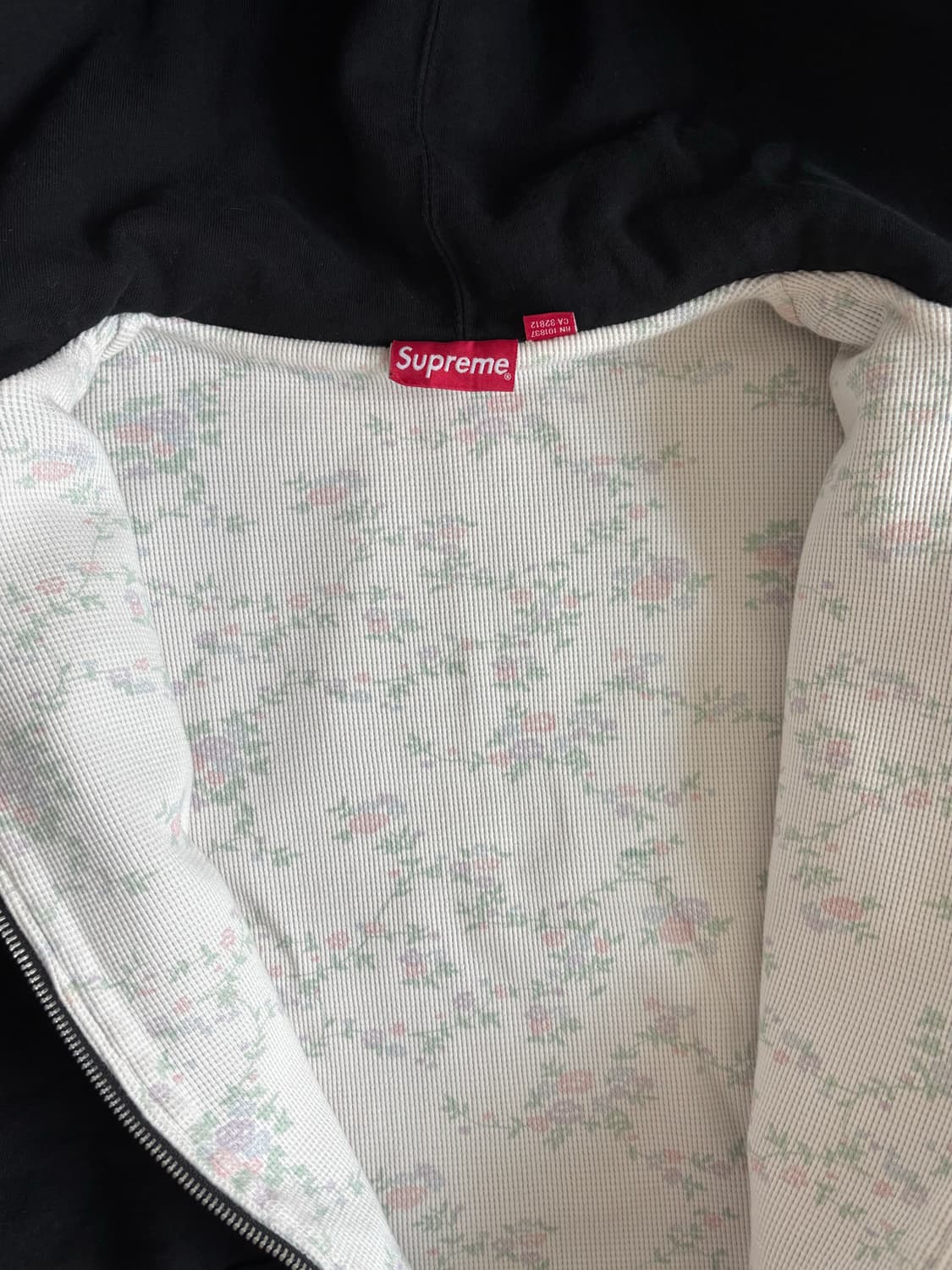 (급처)슈프림 19fw 미니 박스로고 플라워 써멀 후드집업 상품이미지4