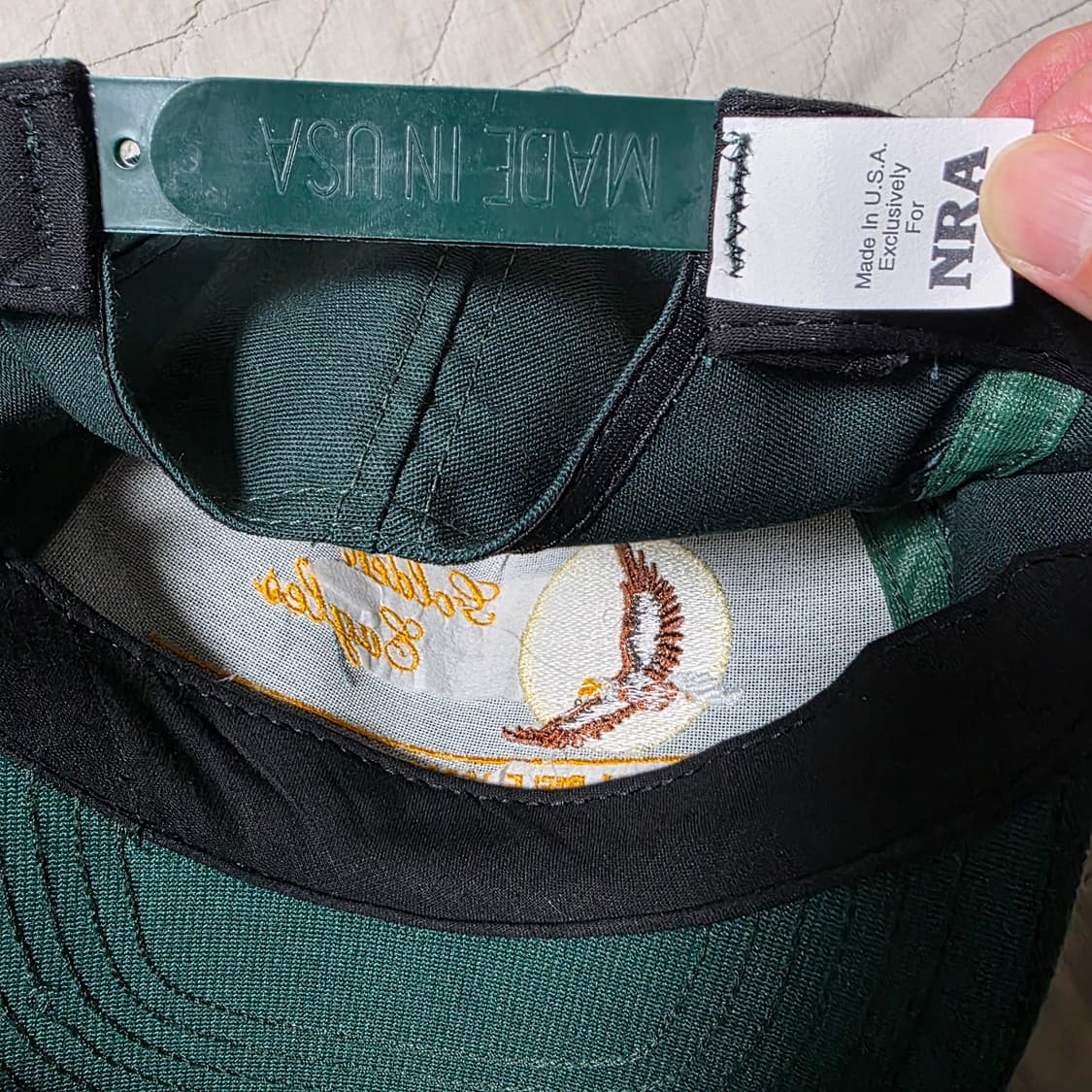 [OS] 빈티지 NRA 골든이글 베이지 5패널 그린 상품이미지4