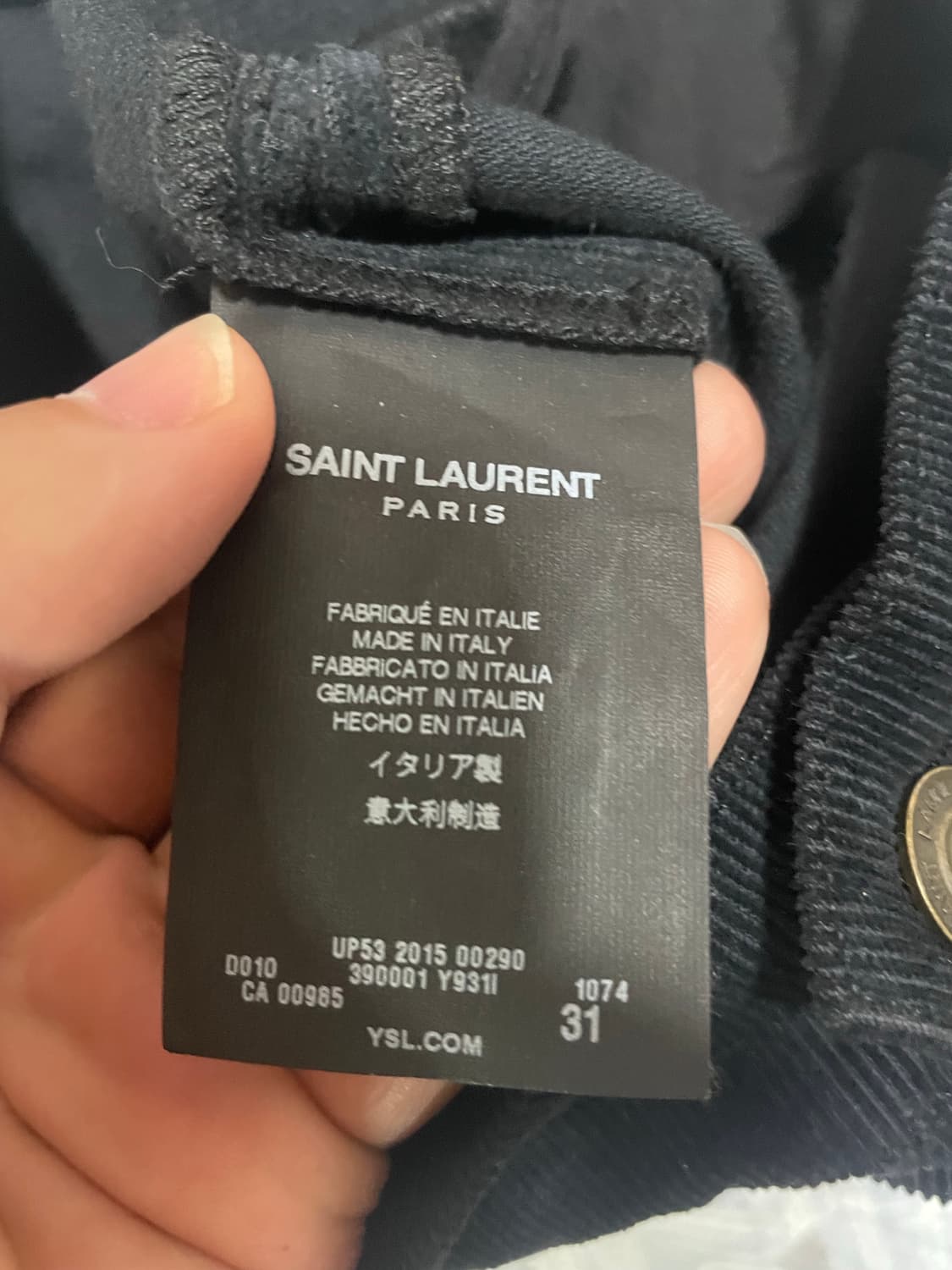 15fw 생로랑 코듀로이 팬츠 31 상품이미지3