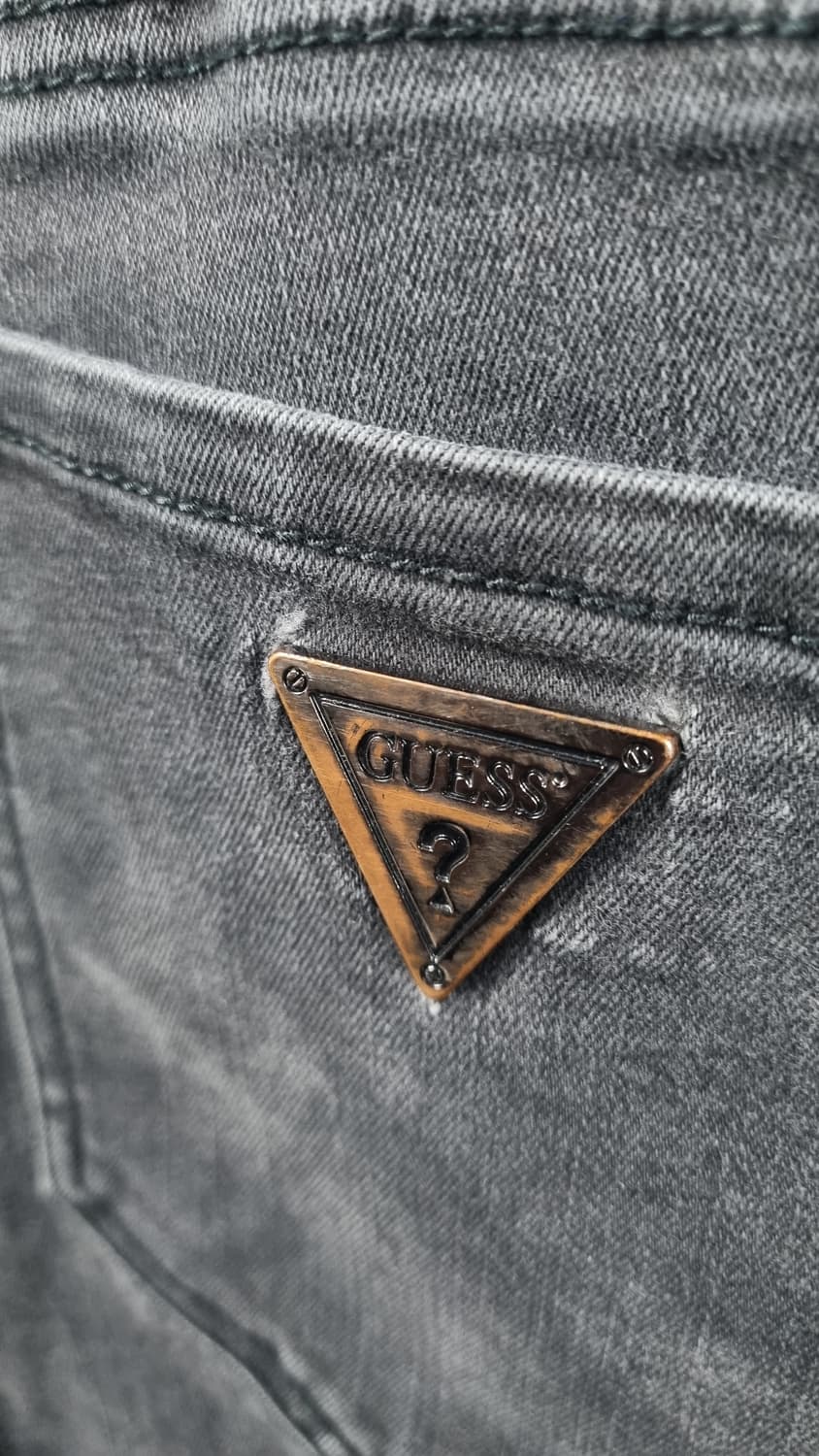 게스진 그레이 스판청바지 32~33(허리반품42,총장97) 상품이미지3