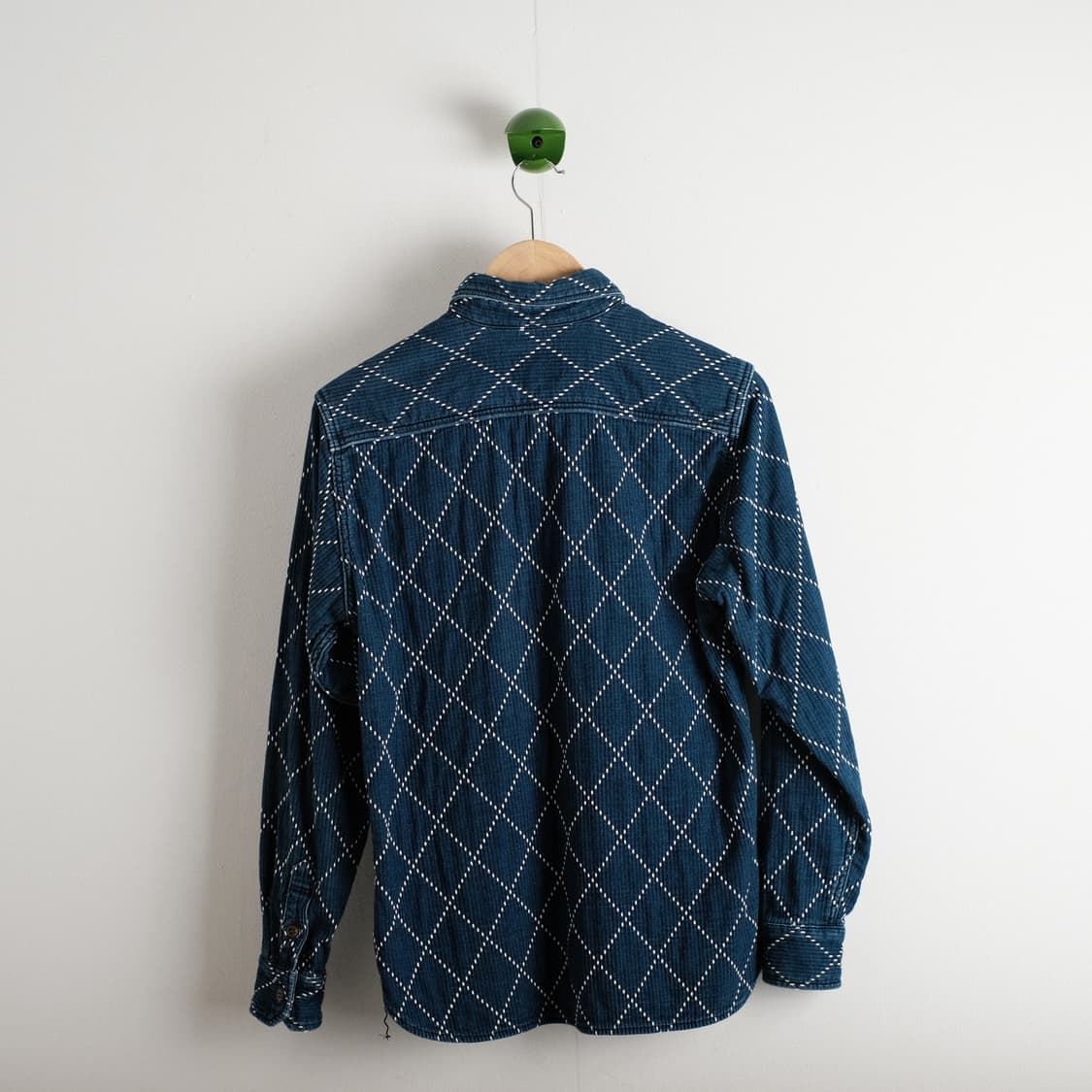 스튜디오다치산 유즈드 인디고 도비 셔츠 38사이즈 상품이미지9