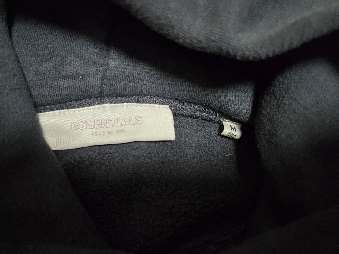 피오갓에센셜 플리스 후드 블랙 상품이미지7