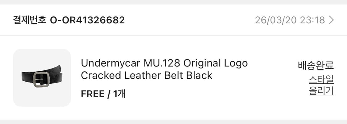 언더마이카 벨트 상품이미지2