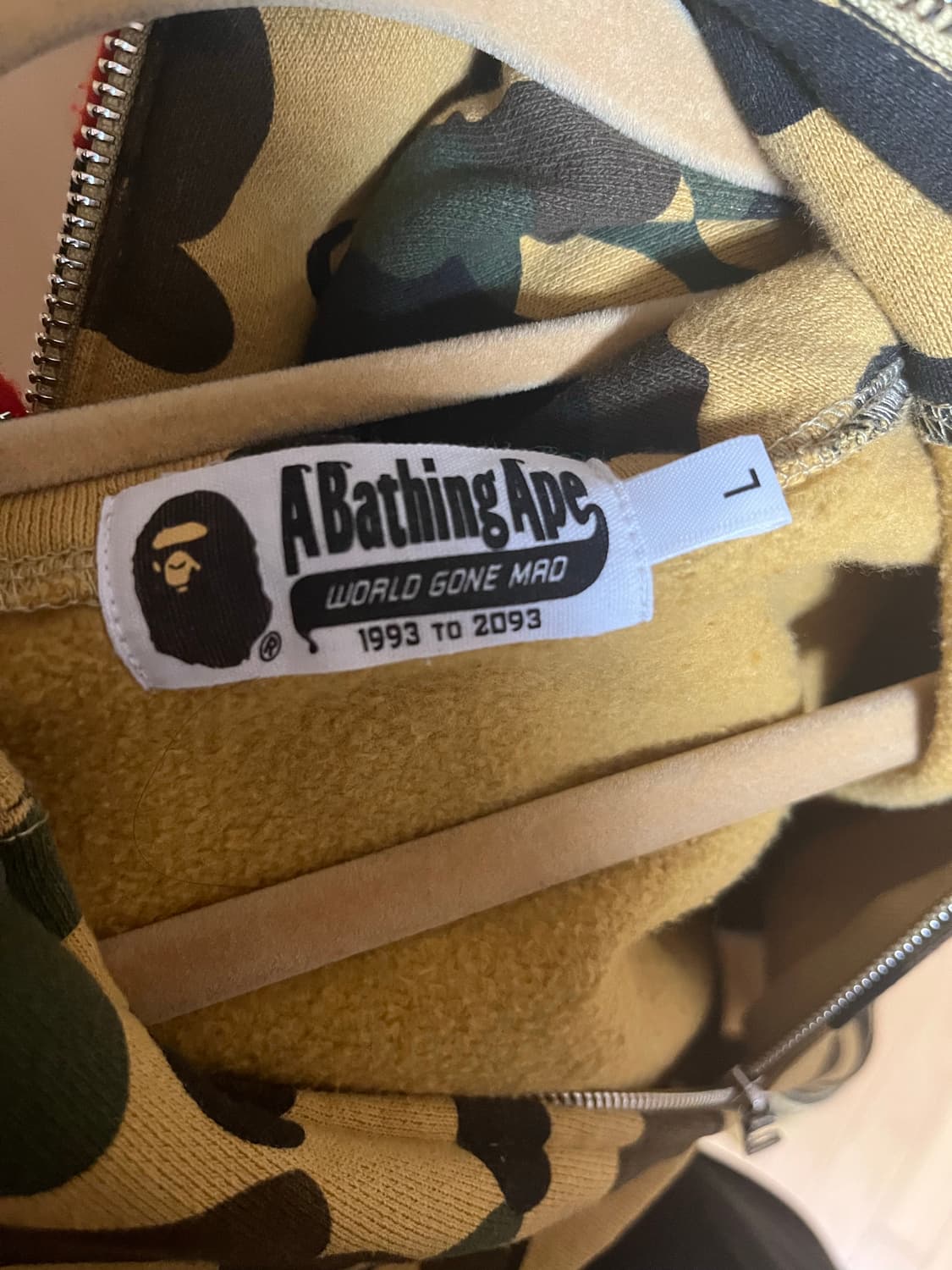 베이프 샤크 후드집업 황계 L 상품이미지3