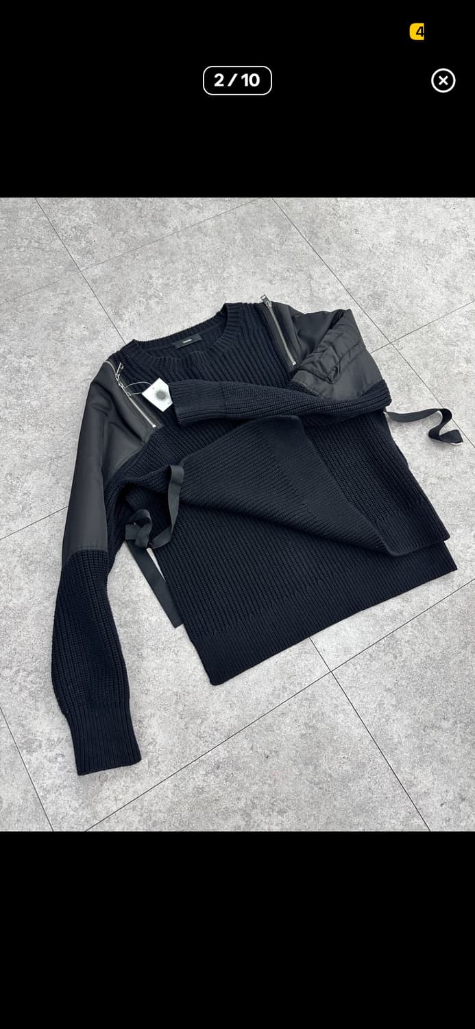 디젤 해체주의 크루넥 니트 상품이미지2