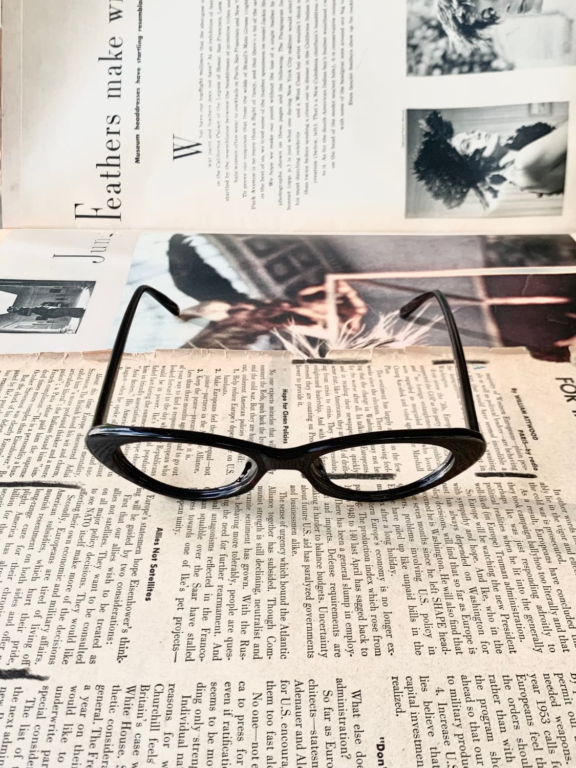 [픽키-624] 블랙 캣아이 뿔테 안경 데드스탁 프레임 빈티지 상품이미지5