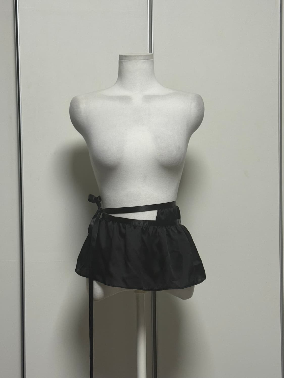 레이어드 랩 스커트 블랙 상품이미지1