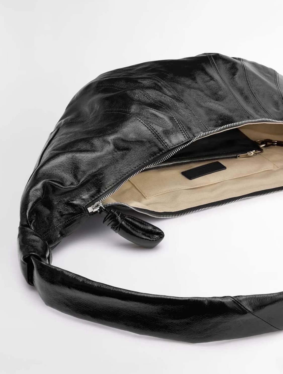 F/르메르 라지 크루아상 범백 코티드 코튼 블랙 26SS 상품이미지4