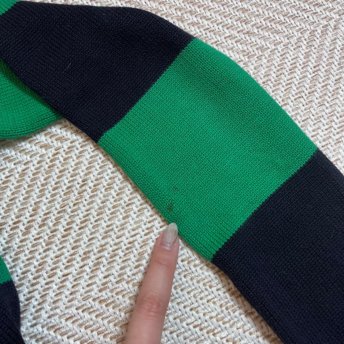 [정품] 폴로 그린 네이비 패치로고 단가라 니트 [ M ] 상품이미지9