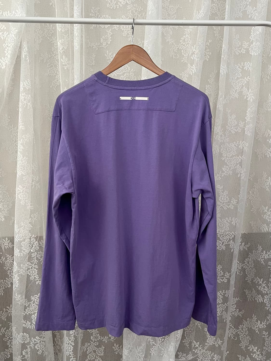 100) 솔리드옴므 그래픽 롱슬리브 티셔츠 퍼플 상품이미지2