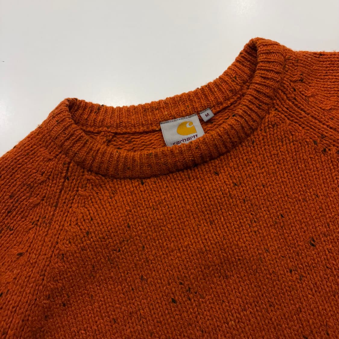 [M] 칼하트 앙글리스틱 오렌지색 니트 스웨터 C768 상품이미지3