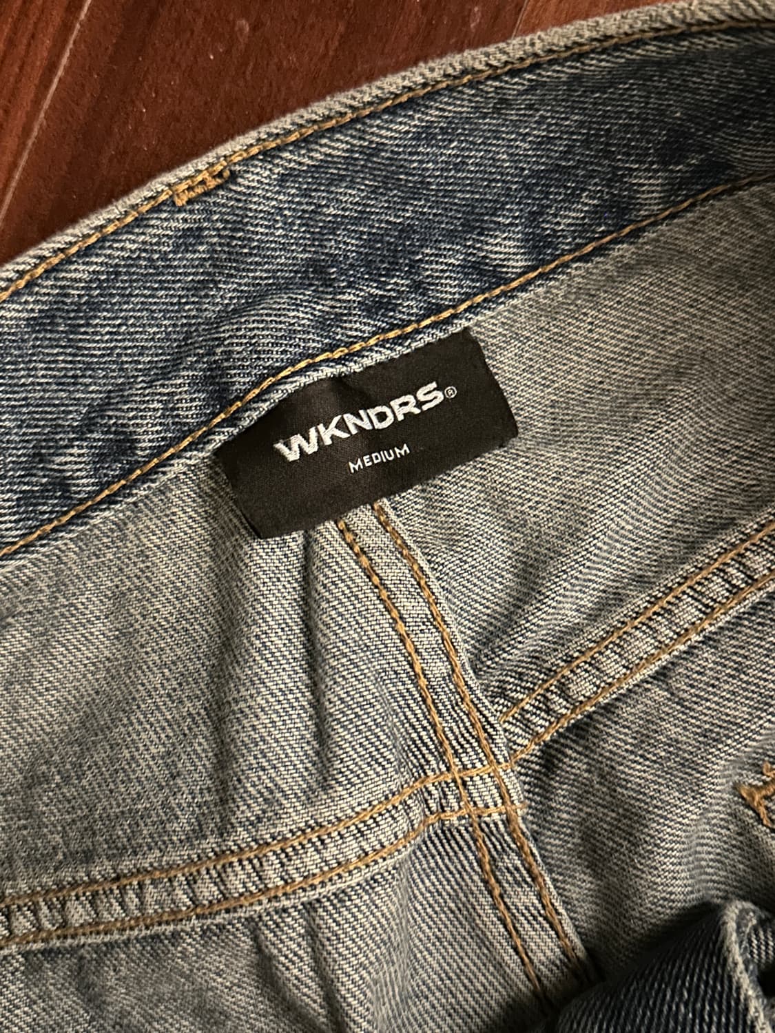 WKNDRS 데미지 워싱 와이드 데님 M 상품이미지2