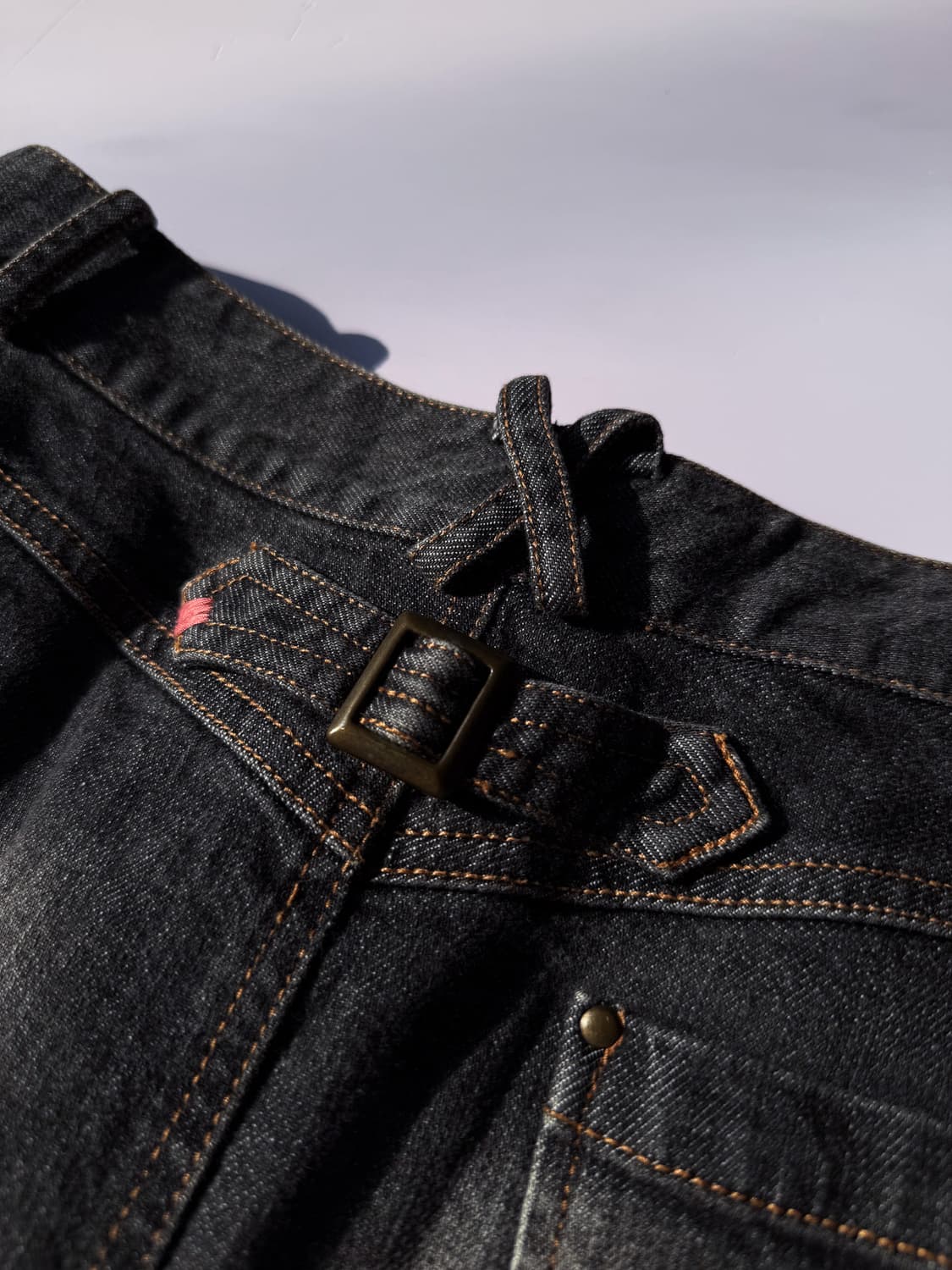  Floral Bead Cinch Back Denim Skirt 0335 상품이미지6