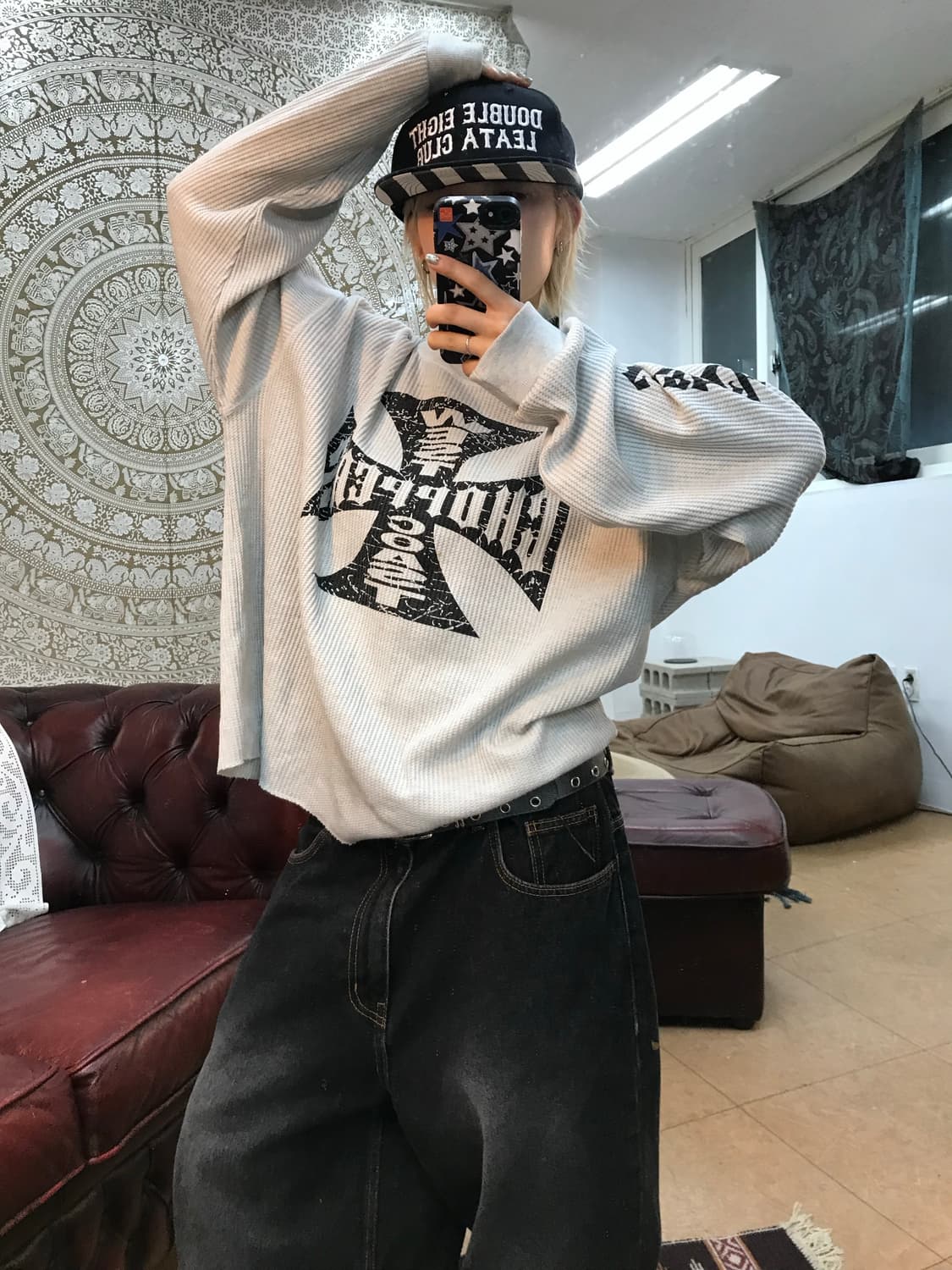 Sublimation 프린팅 와플 롱슬리브 상품이미지2
