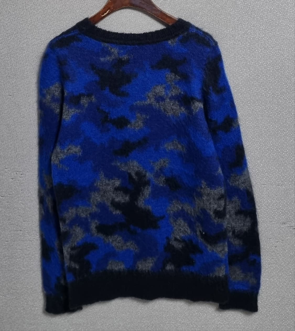 1사이즈) 산드로 블루 패턴 모헤어 니트 상품이미지2