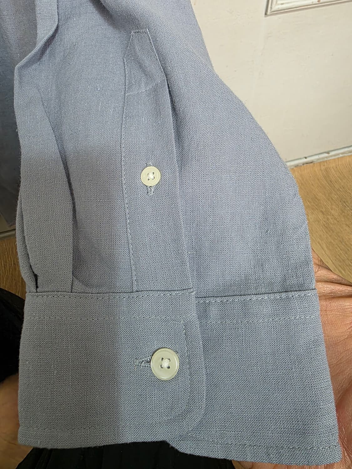 [새제품] 브렌슨 루즈핏 린넨 셔츠 블루 L 상품이미지6