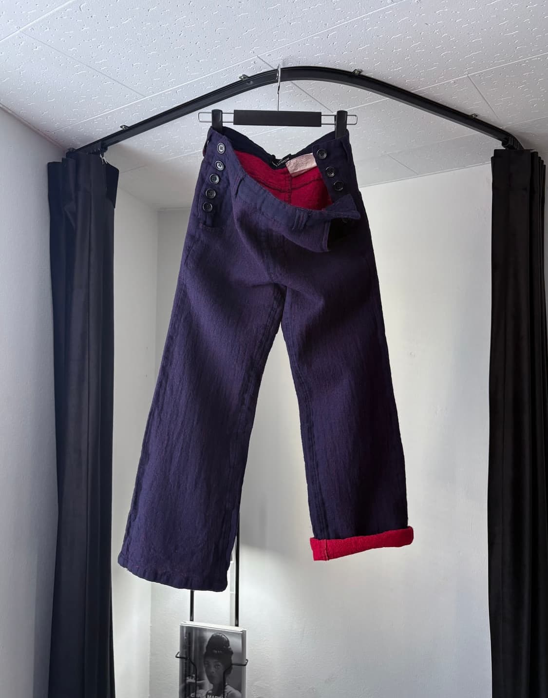 꼼데가르송 트리콧 투페이스 버튼 울팬츠 상품이미지1