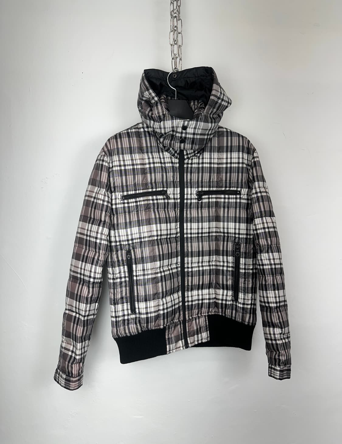 Semantic Design check pattern bomber pad 상품이미지1