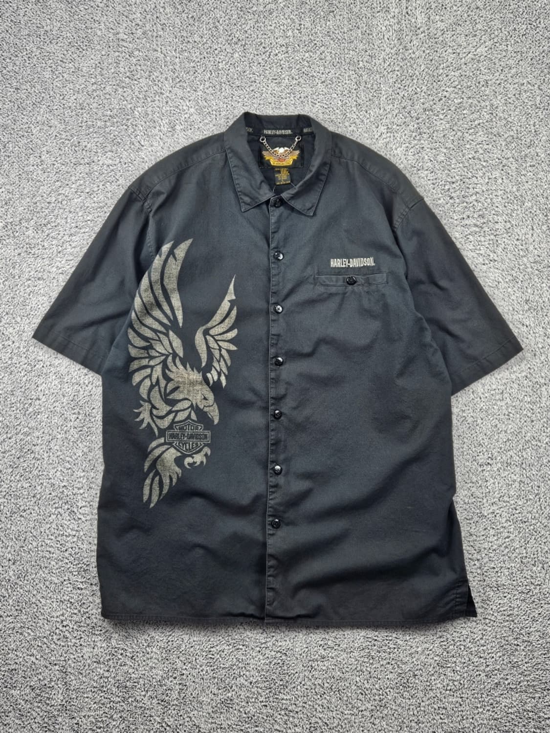 할리데이비슨 바이커 하프 반팔 셔츠 ( L ) / 11818 상품이미지1