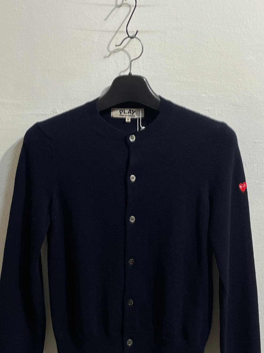 꼼데가르송 플레이 네이비 울 가디건 상품이미지3