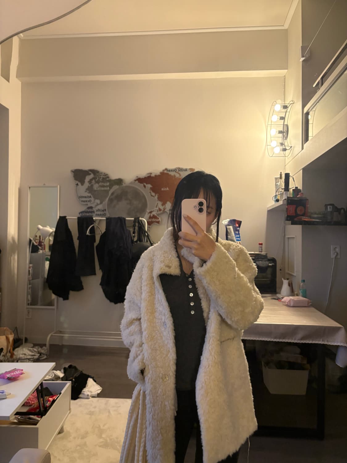 아이보리 퍼자켓 상품이미지1