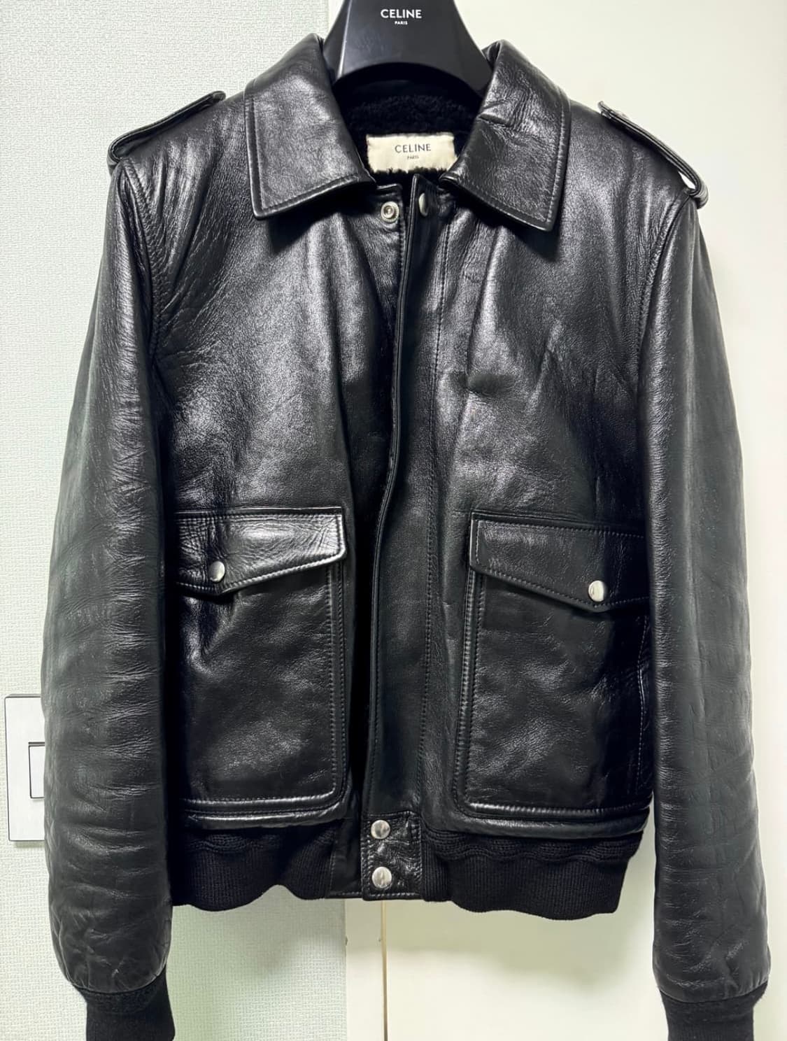 셀린느 레더 봄버 자켓 48 상품이미지3