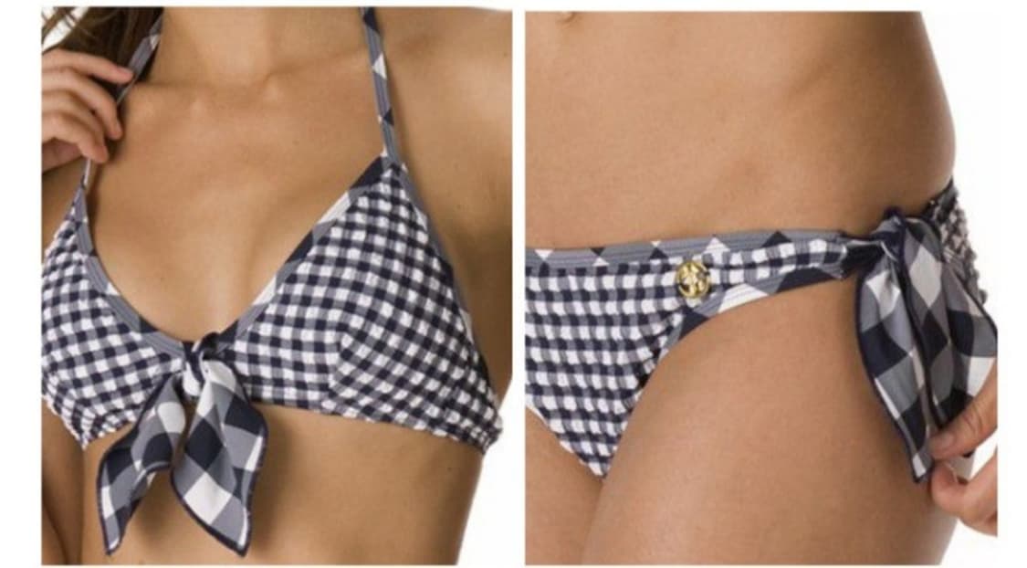 쥬시꾸뛰르 깅엄체크 비키니 수영복 상품이미지3