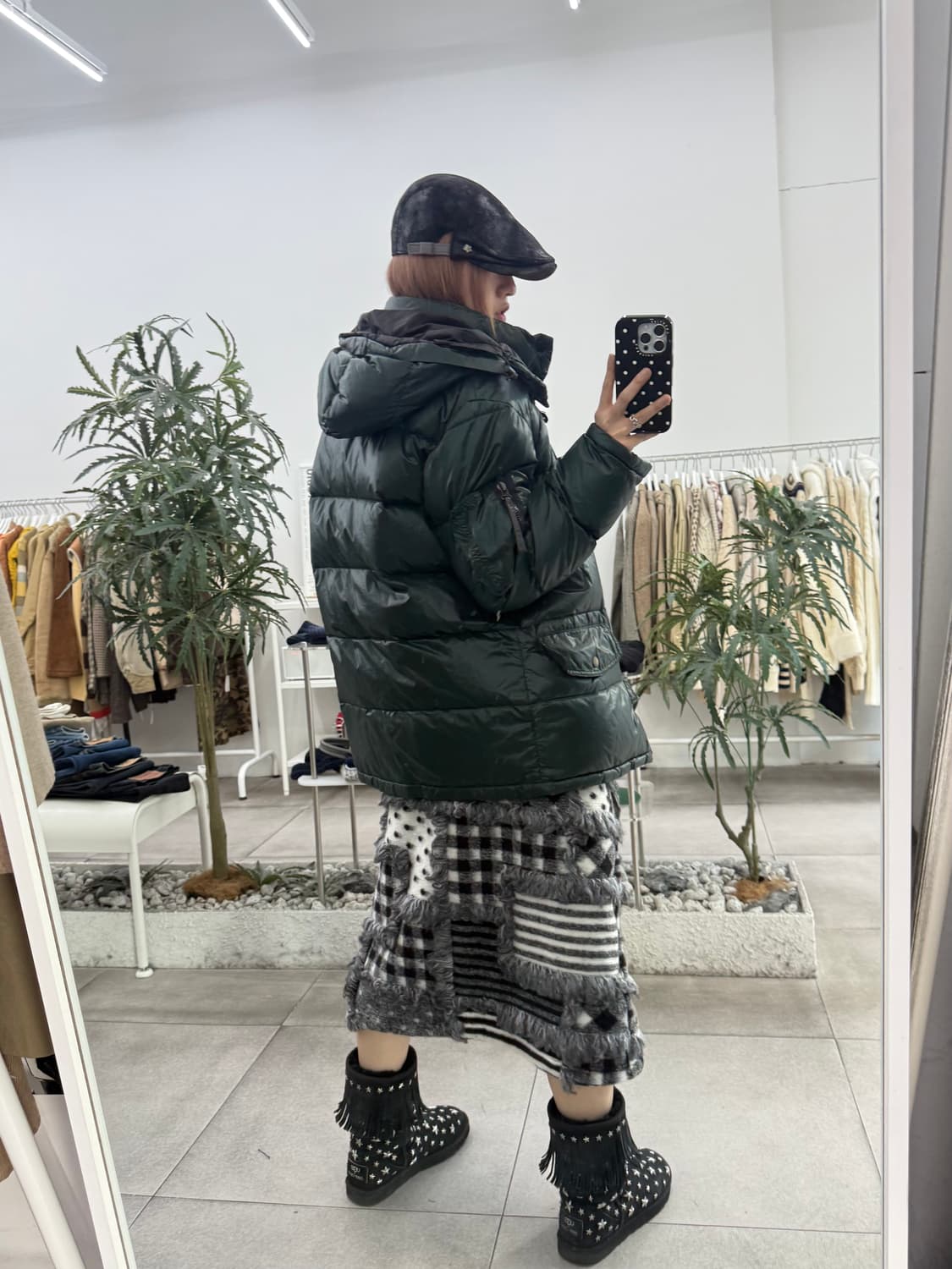 듀베티카 구스다운 모스그린 후드 패딩 점퍼 상품이미지3