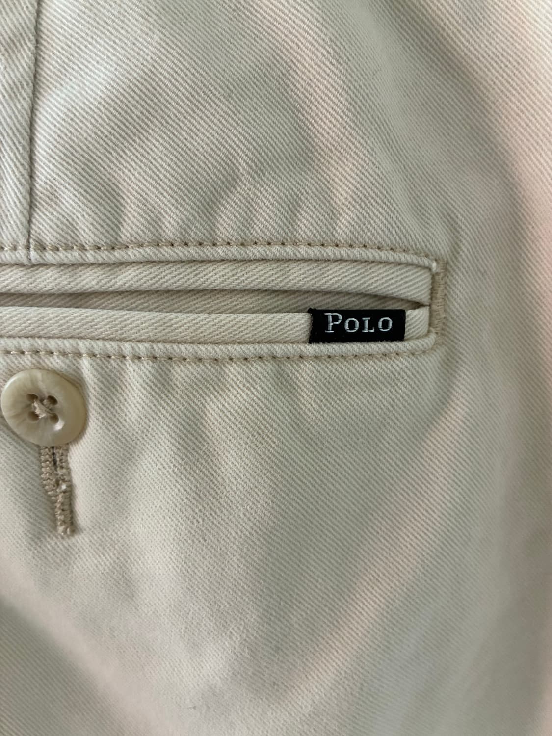 Polo Ralph Lauren 에크루 슬림핏 치노 팬츠 상품이미지3